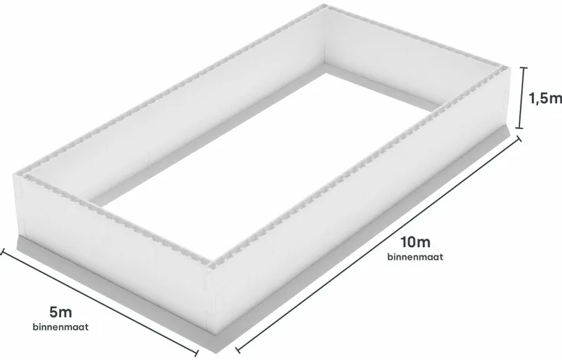 Polystyreen Zwembad Blokkenset - 10,00 X 5,00 X 1,50 M 6 Polystyreen Zwembad Blokkenset - 10,00 X 5,00 X 1,50 M - Afbeelding 4