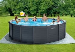 Intex Graphite Panel Pool - 478 X 124 Cm - Met Zandfilterpomp En Accessoires -Winkel Voor Zwembadbenodigdheden 26384gn sfeerafbeelding zonder accessoires 1