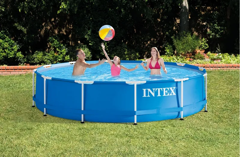 Intex Metal Frame Pool - 366 X 76 Cm - Met Filterpomp 4 Intex Metal Frame Pool - 366 X 76 Cm - Met Filterpomp - Afbeelding 2