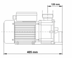 LX JA200 Spa Massagepomp 2 PK - 1 Speed -Winkel Voor Zwembadbenodigdheden 3593.2