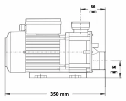 LX TDA75 Spa Circulatiepomp 0,75 PK 19 LX TDA75 Spa Circulatiepomp 0,75 PK -Winkel Voor Zwembadbenodigdheden 3769.2 1