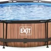 EXIT TOYS EXIT Wood Zwembad - 360 X 76 Cm - Met Filterpomp -Winkel Voor Zwembadbenodigdheden 571 1200 exit 30 12 12 10 int 1