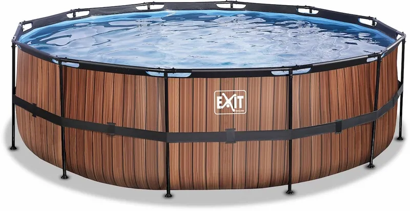 EXIT TOYS EXIT Wood Zwembad - 450 X 122 Cm - Met Zandfilterpomp En Trap 4 EXIT TOYS EXIT Wood Zwembad - 450 X 122 Cm - Met Zandfilterpomp En Trap - Afbeelding 2