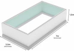 Polystyreen Zwembad Blokkenset High Density - 7.00 X 3.50 X 1.50 M -Winkel Voor Zwembadbenodigdheden 700x350 zij ps80 size