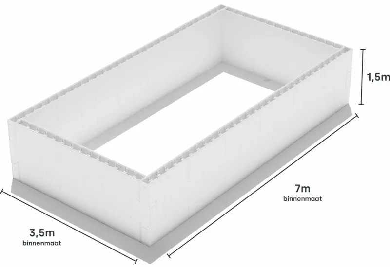 Polystyreen Zwembad Blokkenset - 7,00 X 3,50 X 1,50 M 6 Polystyreen Zwembad Blokkenset - 7,00 X 3,50 X 1,50 M - Afbeelding 4