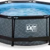 EXIT TOYS EXIT Stone Zwembad - 244 X 76 Cm - Met Filterpomp -Winkel Voor Zwembadbenodigdheden 724 1200 exit 30 12 08 00 int 1