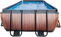 EXIT TOYS EXIT Wood Zwembad - 400 X 200 X 100 Cm - Met Zandfilterpomp En Trap -Winkel Voor Zwembadbenodigdheden 740 1200 exit 30 17 42 10 int 3