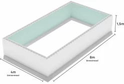 Polystyreen Zwembad Blokkenset High Density - 8,00 X 4,00 X 1,50 M -Winkel Voor Zwembadbenodigdheden 800x400 zij ps80 size