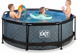 EXIT TOYS EXIT Stone Zwembad - 244 X 76 Cm - Met Filterpomp -Winkel Voor Zwembadbenodigdheden 851 1200 exit 30 12 08 00 int 3