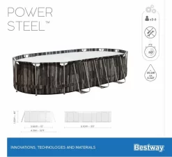 Bestway Power Steel Oval Zwembad - 610 X 366 X 122 Cm - Met Filterpomp En Accessoires -Winkel Voor Zwembadbenodigdheden 900 989 5611r 01 power steel