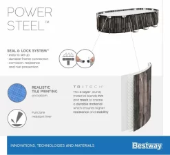 Bestway Power Steel Oval Zwembad - 610 X 366 X 122 Cm - Met Filterpomp En Accessoires -Winkel Voor Zwembadbenodigdheden 900 989 5611r 02 power steel