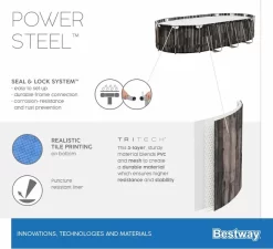 Bestway Power Steel Oval Zwembad - 732 X 366 X 122 Cm - Met Filterpomp En Accessoires -Winkel Voor Zwembadbenodigdheden bestway power steel oval zwembad 732 x 366 x 122 cm 15