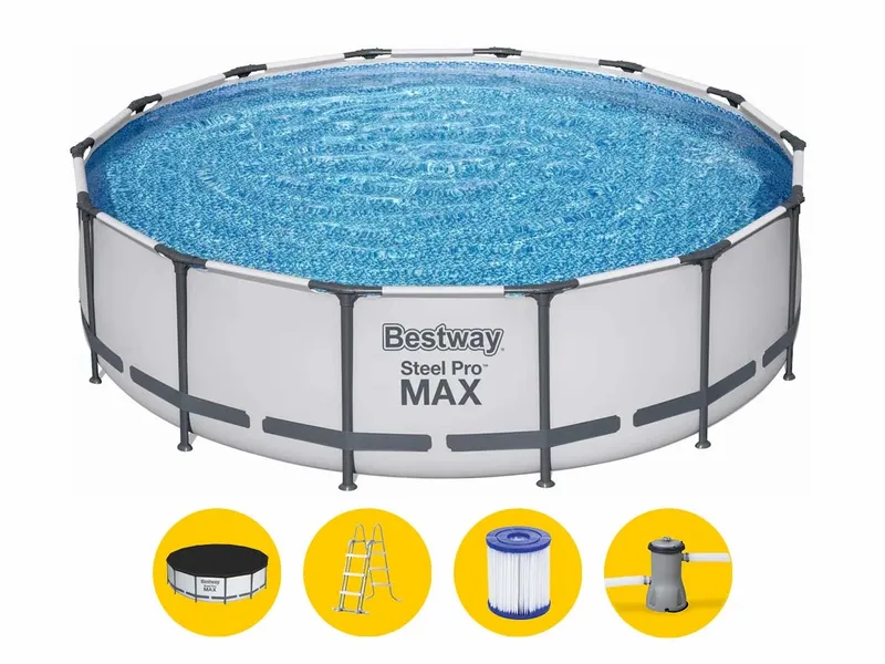 Bestway Steel Pro MAX Zwembad - 427 X 107 Cm - Met Filterpomp En Accessoires 3 Bestway Steel Pro MAX Zwembad - 427 X 107 Cm - Met Filterpomp En Accessoires