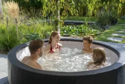 EXIT TOYS EXIT Leather Premium Opbouw Spa - 4-6 Persoons -Winkel Voor Zwembadbenodigdheden exit leather premium 6 opblaasbare spa sfeer tuin 2