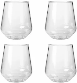 HappyGlass Lady Yoko Luxe Kunststof Drinkglas - 4 Stuks