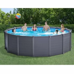 Intex Graphite Panel Pool - 478 X 124 Cm - Met Zandfilterpomp En Accessoires -Winkel Voor Zwembadbenodigdheden graphite panel pool1