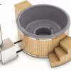 Houtgestookte Hottub Met Filteraansluiting - 4-6 Personen - Grijs -Winkel Voor Zwembadbenodigdheden grijs 3 4 1