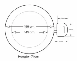 Intex Pure Spa Greywood Deluxe Opblaasbare Spa - 4 Persoons -Winkel Voor Zwembadbenodigdheden intex greywood deluxe 4persoons afmetingen
