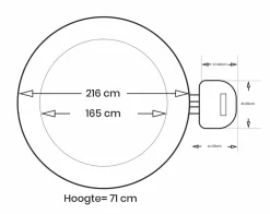 Intex Pure Spa Greywood Deluxe Opblaasbare Spa - 6 Persoons -Winkel Voor Zwembadbenodigdheden intex greywood deluxe 6persoons afmetingen
