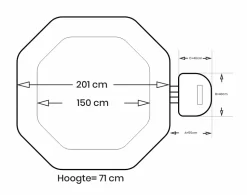 Intex Pure Spa Jet & Bubble Deluxe Opblaasbare Spa - 4 Persoons -Winkel Voor Zwembadbenodigdheden intex jetbubble deluxe 4persoons afmetingen