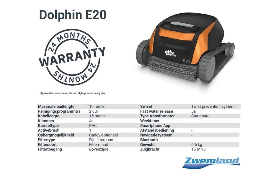 Maytronics Dolphin Dolphin E20 Zwembadrobot 7 Maytronics Dolphin Dolphin E20 Zwembadrobot - Afbeelding 5