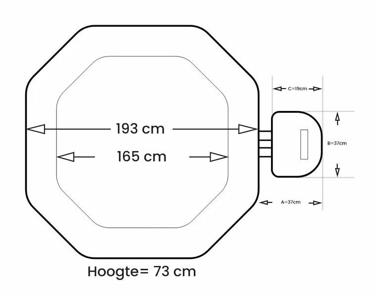NetSpa Octopus Opbouw Spa - 6 Persoons 12 NetSpa Octopus Opbouw Spa - 6 Persoons - Afbeelding 10