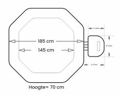 NetSpa Python Opblaasbare Spa - 6 Persoons 15 NetSpa Python Opblaasbare Spa - 6 Persoons -Winkel Voor Zwembadbenodigdheden netspa python afmetingen