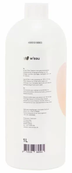 W'eau Filter Cleaner - 1 Liter -Winkel Voor Zwembadbenodigdheden weau filter cleaner2